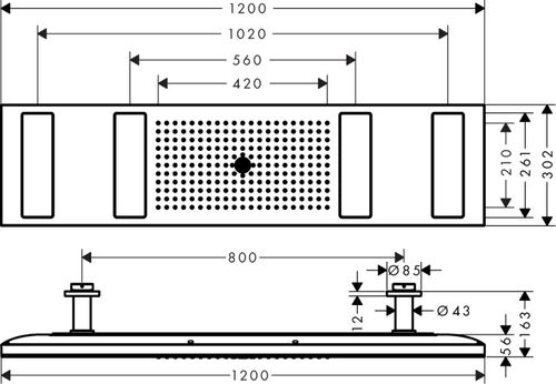 AXOR-HG-AXOR-ShowerSolutions-ShowerHeaven-1200-300-4jet-ohne-Beleuchtung-Brushed-Bronze-10637140 gallery number 1